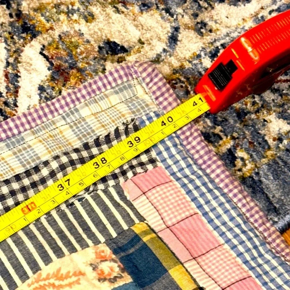 RARE HANDMADE HAND SEWN HEIRLOOM GRANDMOTHER’S CUSTOM MADE VINTAGE QUILT BLANKET